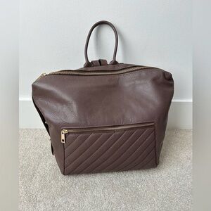 Elegant Brown Leather Backpack
